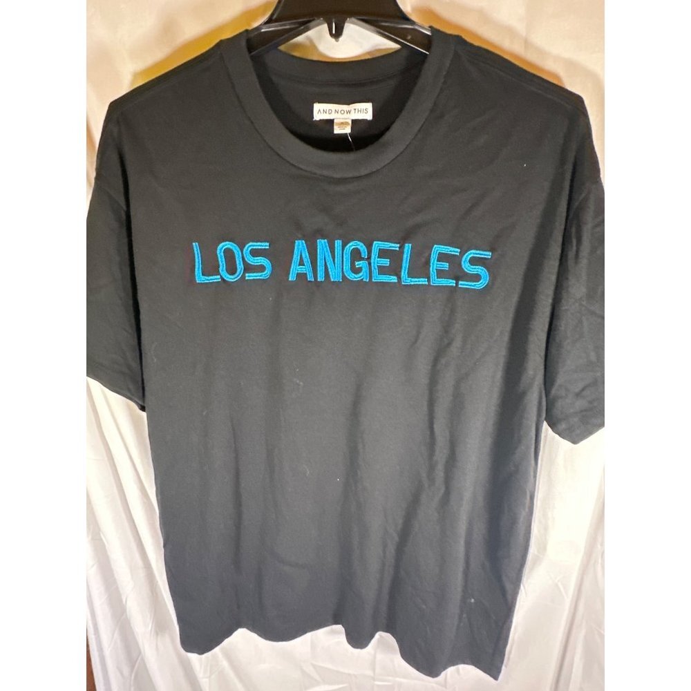 And Now This Mens Oversized-Fit‎ Embroidered Los Angeles T-Shirt, XL, NWT